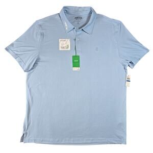 Izod Golf Polo Shirt Mens XL Blue Performance UPF50 SwingFlex Stretch Activewear